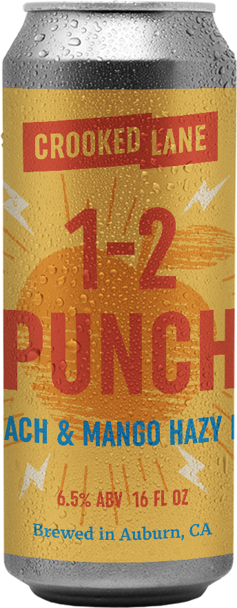 1-2 Punch - Peach and Mango Hazy IPA (4-Pack of 16 oz. cans)