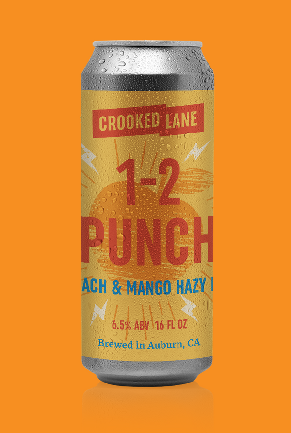 1-2 Punch - Peach and Mango Hazy IPA (4-Pack of 16 oz. cans)