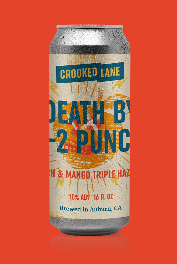 Death by 1-2 Punch - Peach and Mango Hazy Triple IPA (4-Pack of 16 oz. cans)