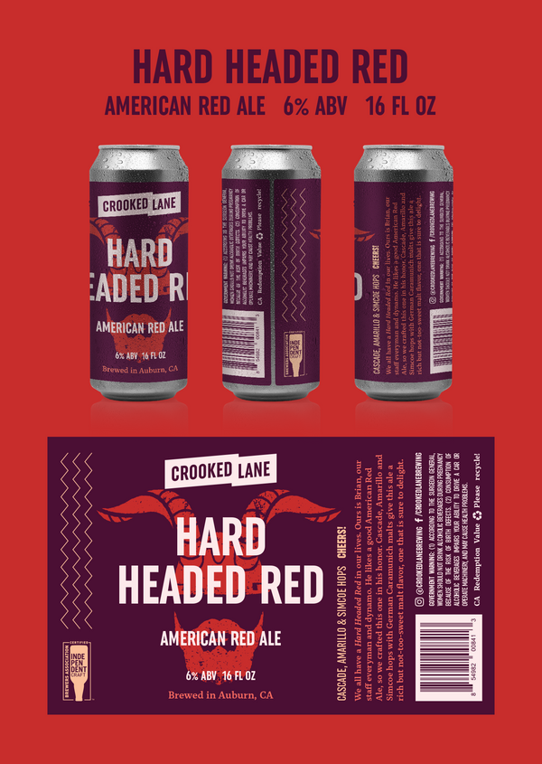 Hard Headed Red - American Red Ale (4-Pack of 16 oz. cans)